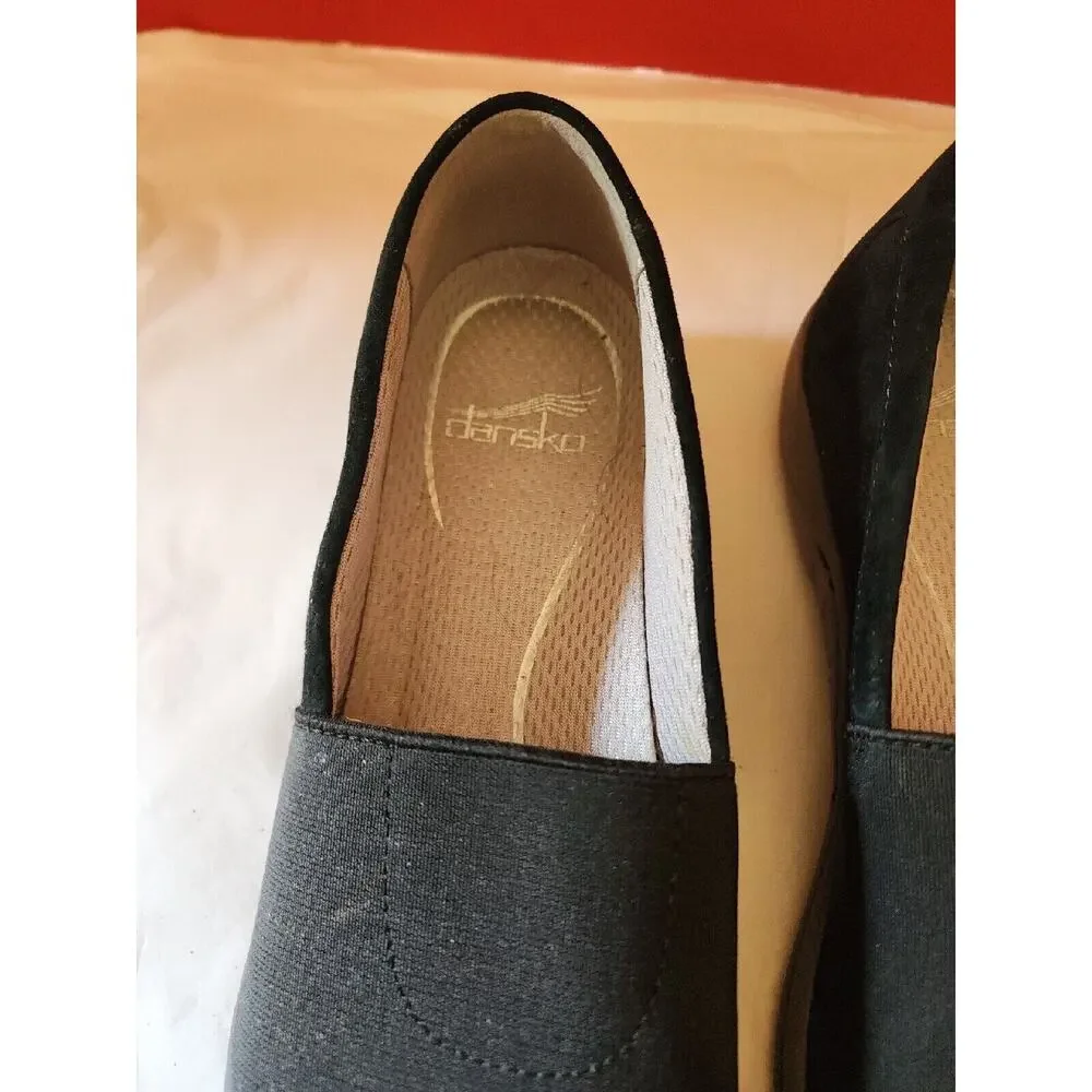 Dansko Womens Loafers Shoes Harriet Size EUR 38 US 7 Black Slip On Sneakers